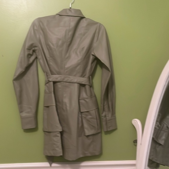 EUC Vegan Leather Mini Shirt Dress - Picture 8 of 8